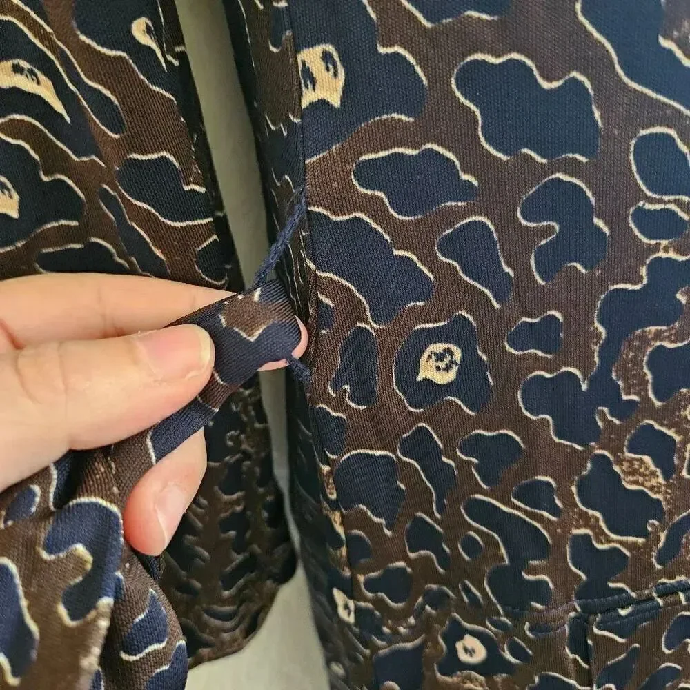 Tory Burch Denise Navy Leopard Dress